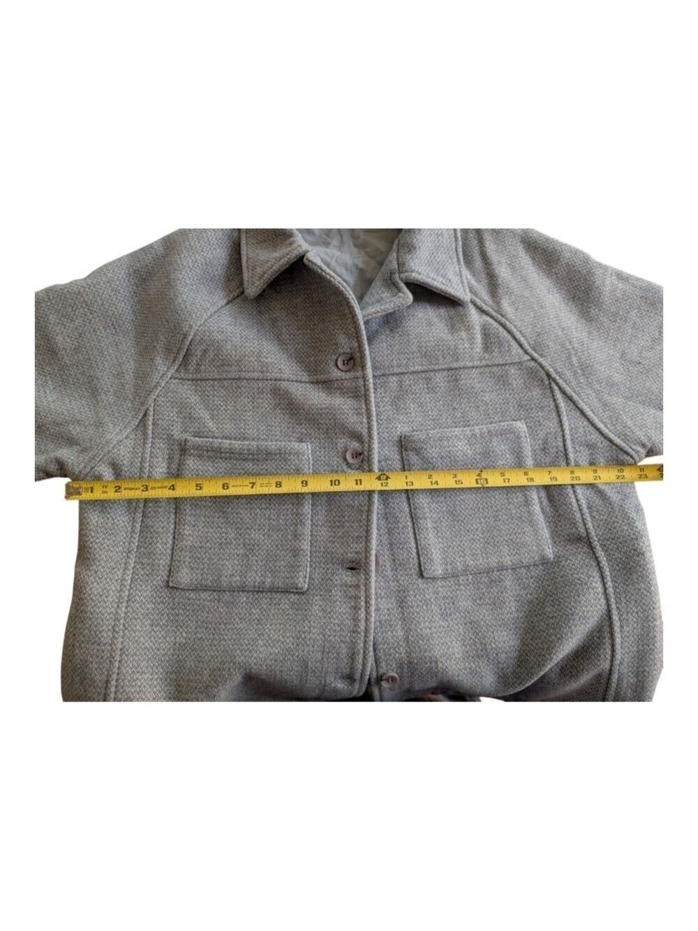 Rhythm Fairbanks Jacket PacSun Pale Blue Tweed Size Small Relaxed Shacket - Picture 8 of 12
